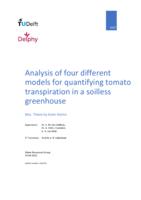 An analysis of four different models for quantifying tomato transpiration in a soilless greenhouse