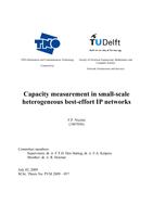 Capacity measurement in small-scale, heterogeneous, best-effort IP networks