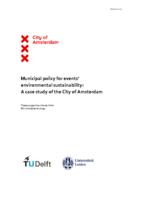 Municipal policy for events' environmental sustainability: A case study of the City of Amsterdam
