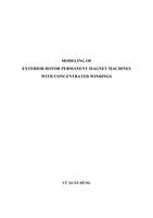 Modeling of Exterior Rotor Permanent Magnet Machines with Concentrated Windings