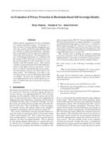 An Evaluation of Privacy Protection in Blockchain-Based Self-Sovereign Identity