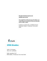 Productiviteitstrends in de drinkwatersector: Een empirisch onderzoek naar het effect van regulering op de productiviteitsontwikkeling tussen 1985 en 2010