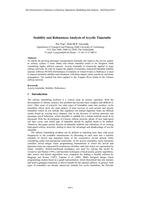 Stability and robustness analysis of acyclic timetable