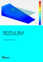 Determination of factor of safety of a slope subjected to vibratory pile driving in 3D