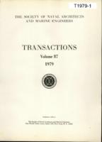 Transactions of The Society of Naval Architects and Marine Engineers, SNAME, Volume 87, 1979