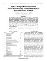 Space charge measurements on multi-dielectrics by means of the pulsed electroacoustic method