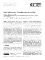 Length and time scales of atmospheric moisture recycling