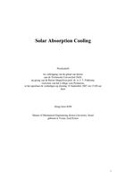 Solar absorption cooling