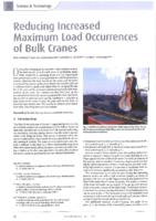 Reducing increased maximum load occurrences of bulk cranes