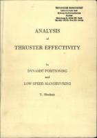 Analysis of thruster effectivity