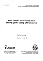Keel rudder interaction on a sailing yacht using CFD analysis