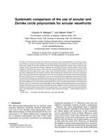 Systematic comparison of the use of annular and Zernike circle polynomials for annular wavefronts