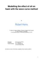 Modelling the effect of oil on foam with the wave curve method