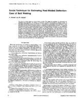 Soviet Technique for Estimating Post-Welded Deflection: Case of Burr Welding