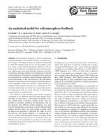 An analytical model for soil-atmosphere feedback