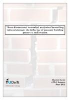 Three-dimensional numerical analysis of tunnelling induced damage: The influence of masonry building geometry and location