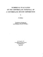 Numerical evaluation of the centerplane potential of a centerplane source distribution