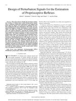 Design of Perturbation Signals for the Estimation of Proprioceptive Reflexes