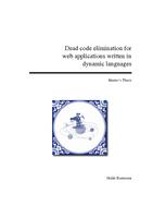 Dead code elimination for web applications written in dynamic languages