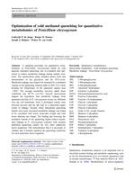 Optimization of cold methanol quenching for quantitative metabolomics of Penicillium chrysogenum