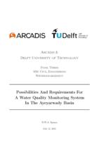 Possibilities And Requirements For A Water Quality Monitoring System In The Ayeyarwady Basin