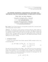 On finite element variational multiscale methods for incompressible turbulent flows