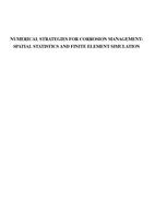 Numerical strategies for corrosion management: Spatial statistics and finite element simulation