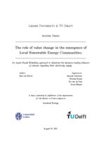 The role of value change in the emergence of Local Renewable Energy Communities
