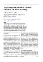 In-package MEMS-based thermal actuators for micro-assembly