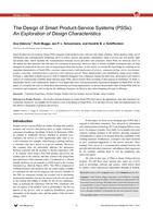 The Design of Smart Product-Service Systems (PSSs): An Exploration of Design Characteristics