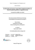 Acceleration of energy cooperation implementation on Dutch business parks in congested areas