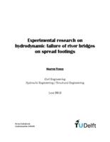 Experimental research on hydrodynamic failure of river bridges on spread footings
