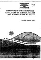 Improvement of barge towing: Translations of selected Japanese and Russian technical articles