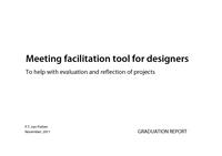 Meeting facilitation tool for designers, to help with evaluation and reflection of projects
