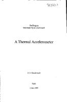 A thermal accelerometer