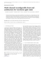 Multi-channel reconfigurable front-end architecture for waveform-agile radar
