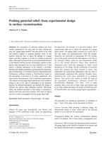 Probing pictorial relief: From experimental design to surface reconstruction