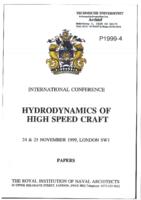 Proceedings of the International Conference on Hydrodynamics of High Speed Craft, November 24-25, 1999, Royal Institution of Naval Architects, RINA, London, UK, ISBN: 0 903055 5 46 (summary)