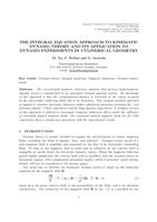 The integral equation approach to kinematic dynamo theory and its application to dynamo experiments in cylindrical geometry