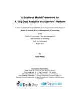 A Business Model Framework for a “Big Data Analytics as a Service” Platform