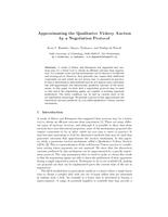 Approximating the Qualitative Vickrey Auction by a Negotiation Protocol