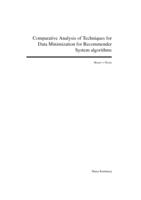 Comparative Analysis of Techniques for Data Minimization for Recommender System algorithms
