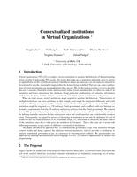 Contextualized Institutions in Virtual Organizations (abstract)