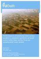 Performance of nonlinear time series models to simulate synthetic groundwater table time series from an unsaturated zone model