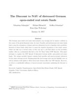 The Discount to NAV of distressed German open-ended real estate funds
