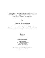 Adaptive virtual reality based on eye-gaze behavior