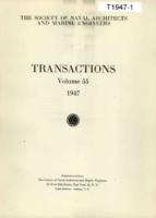 Transactions of The Society of Naval Architects and Marine Engineers, SNAME, Volume 55, 1947