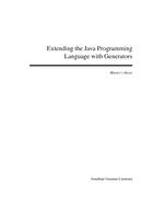 Extending the Java Programming Language with Generators