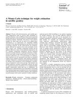 A Monte-Carlo technique for weight estimation in satellite geodesy