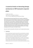 A numerical study on interacting damage mechanisms in FRP laminated composite plates